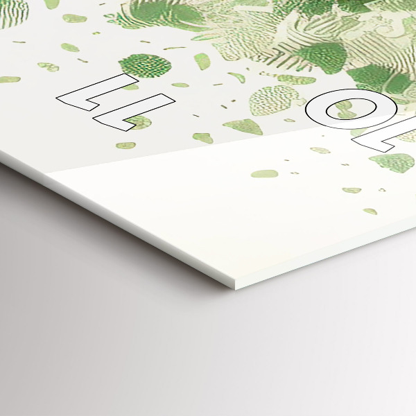 Vertical wall clock Big tree nature