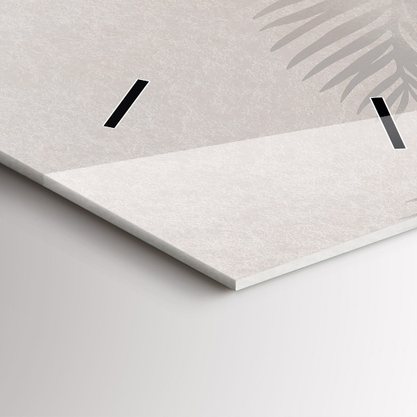 Vertical wall clock Tropical boho leaves