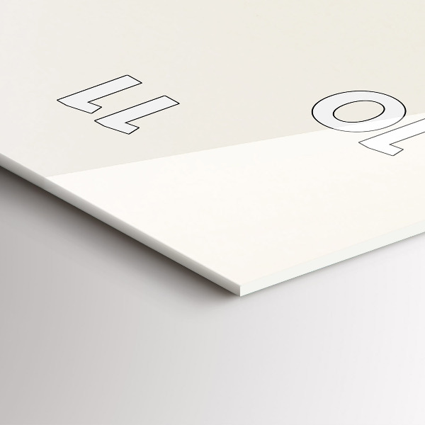 Vertical wall clock Blooming gypsophila flowers