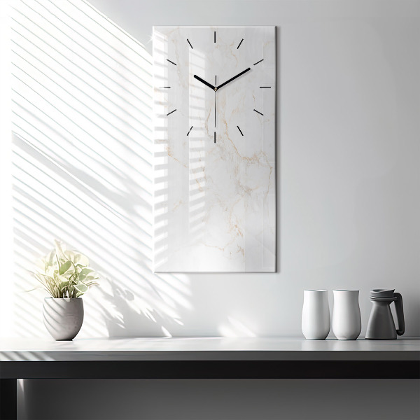 Vertical wall clock Elegant marble