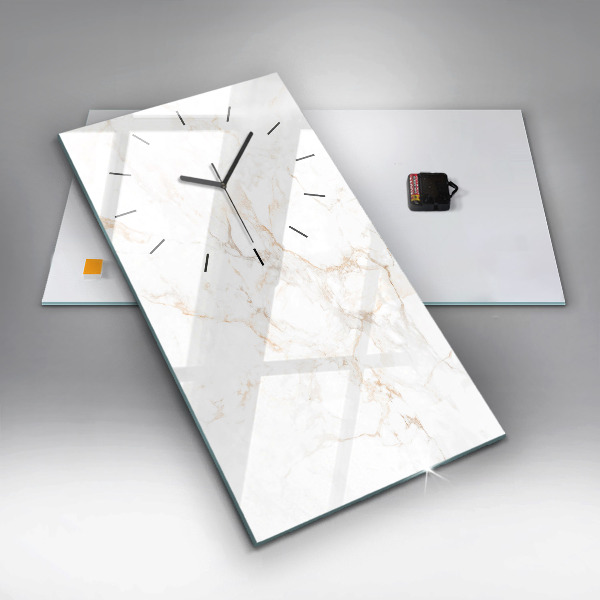 Vertical wall clock Elegant marble