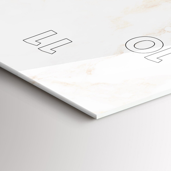 Vertical wall clock Elegant marble