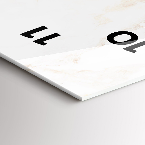 Vertical wall clock Elegant marble