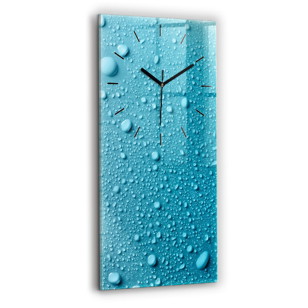 Vertical wall clock Water drops on glass