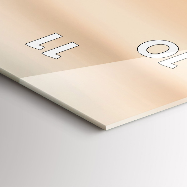 Vertical wall clock Field sunrise