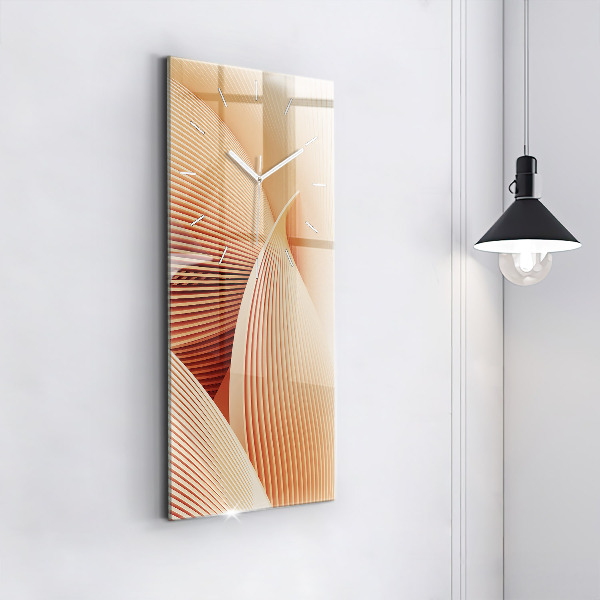 Vertical wall clock Abstract wave pattern