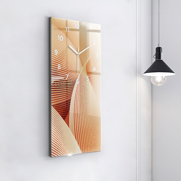 Vertical wall clock Abstract wave pattern