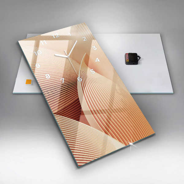 Vertical wall clock Abstract wave pattern