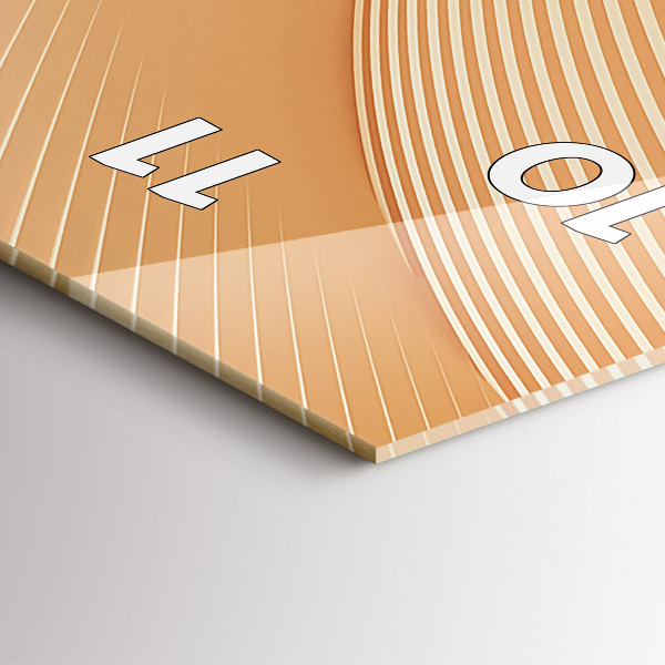 Vertical wall clock Abstract wave pattern