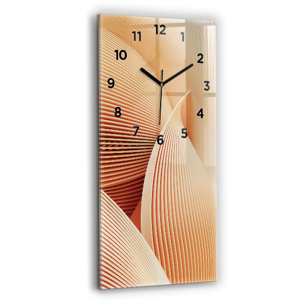 Vertical wall clock Abstract wave pattern