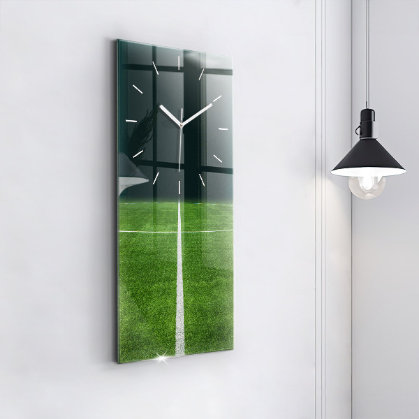 Vertical wall clock Football pitch