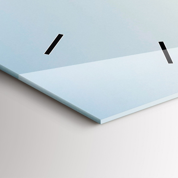 Vertical wall clock Mountains and field