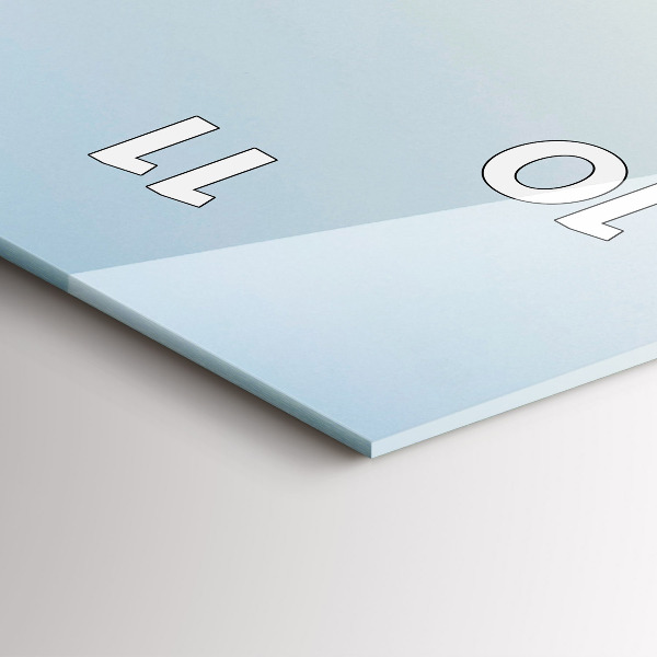 Vertical wall clock Mountains and field