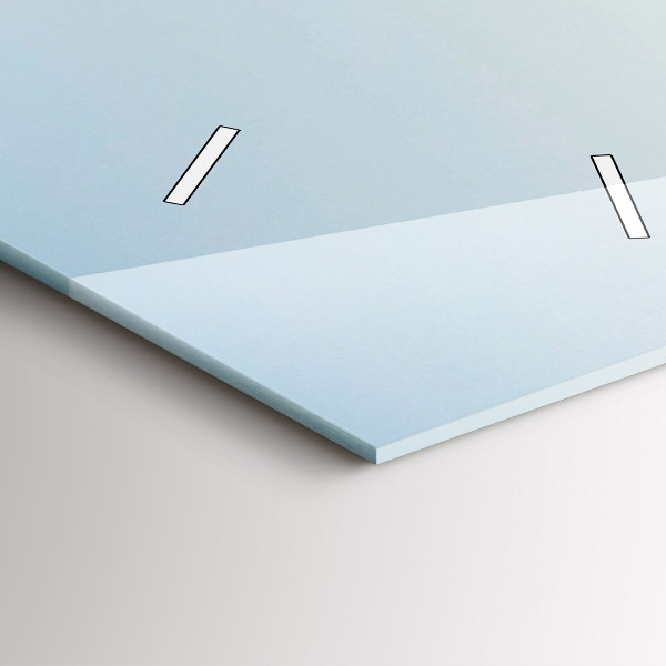 Vertical wall clock Mountains and field