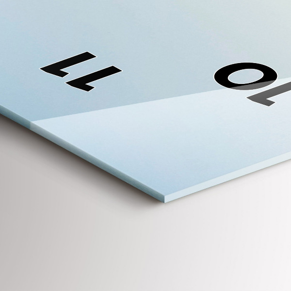 Vertical wall clock Mountains and field