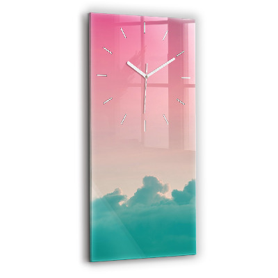 Vertical wall clock Sky and mountain gradient