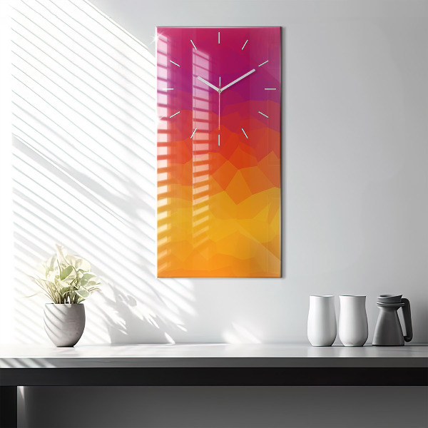 Vertical wall clock Colorful abstraction
