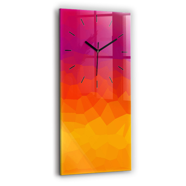 Vertical wall clock Colorful abstraction