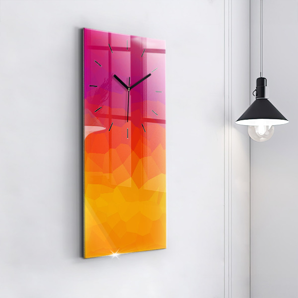 Vertical wall clock Colorful abstraction