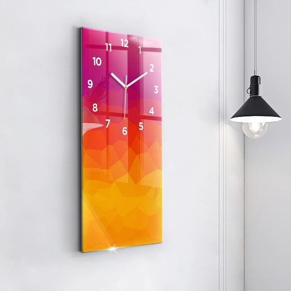 Vertical wall clock Colorful abstraction
