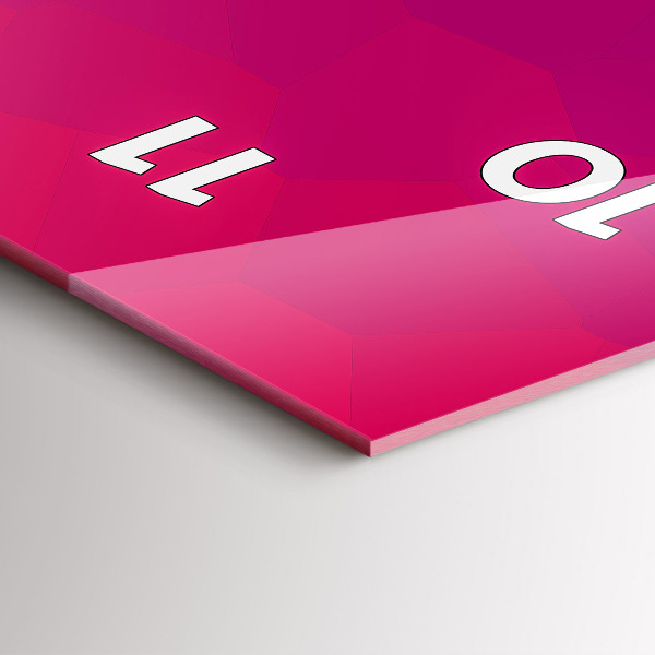 Vertical wall clock Colorful abstraction