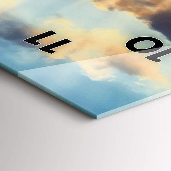 Vertical wall clock Sunset on the beach