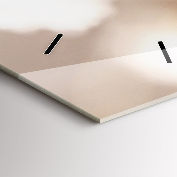 Vertical wall clock Small white flowers