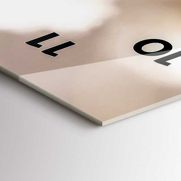 Vertical wall clock Small white flowers