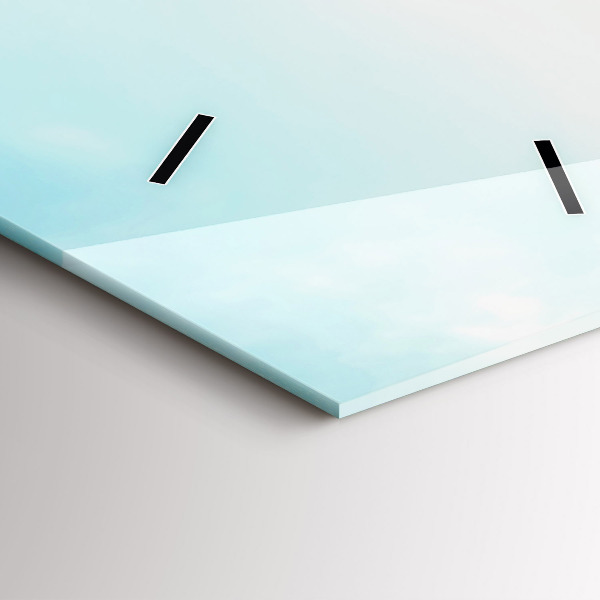 Vertical wall clock Boats on the lake