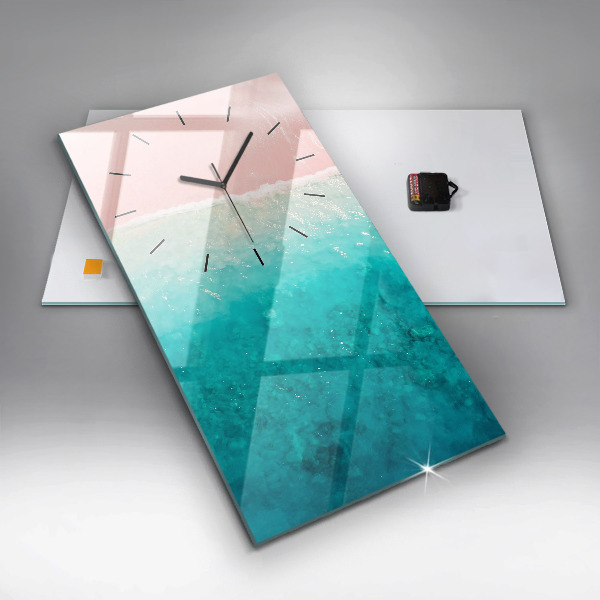 Vertical wall clock Beach sea sand