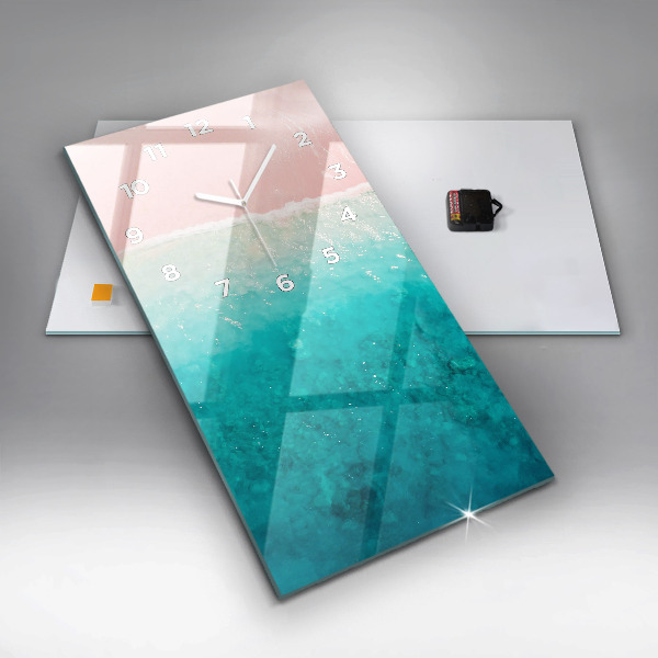 Vertical wall clock Beach sea sand