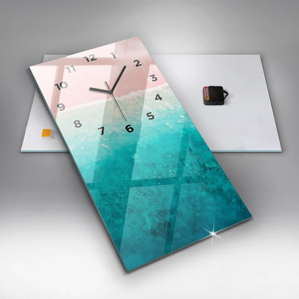 Vertical wall clock Beach sea sand