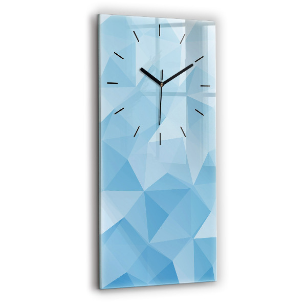 Vertical wall clock Triangles abstract