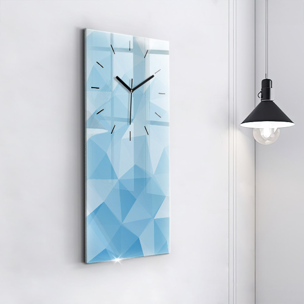 Vertical wall clock Triangles abstract