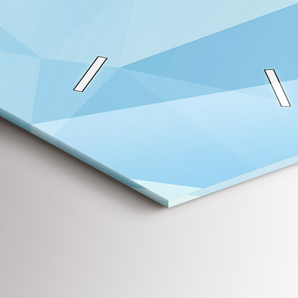 Vertical wall clock Triangles abstract