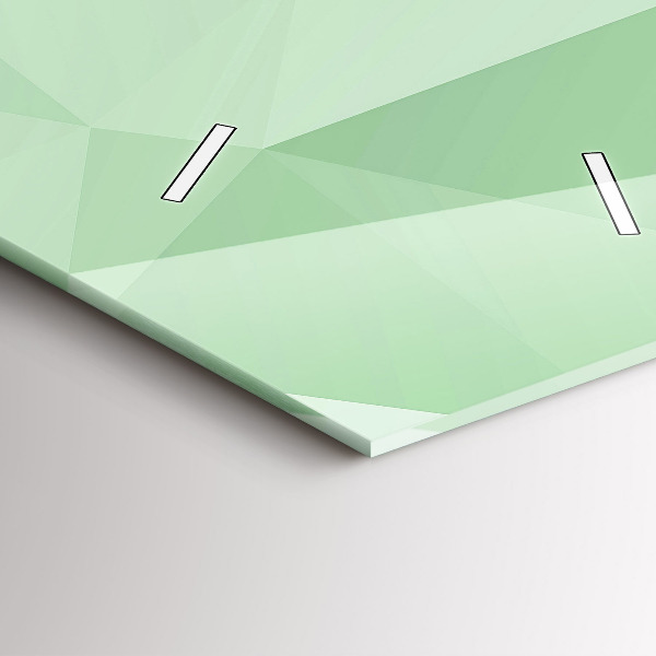 Vertical wall clock Triangles abstract