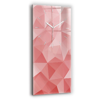 Vertical wall clock Triangles abstract
