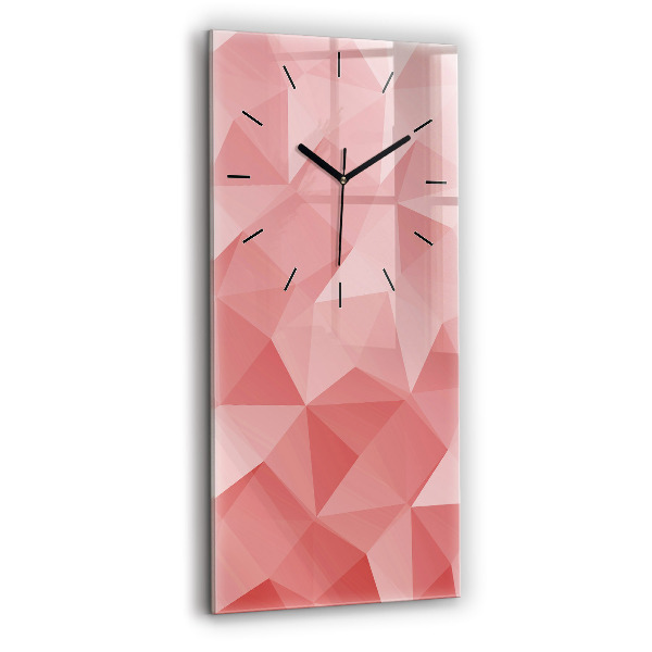 Vertical wall clock Triangles abstract