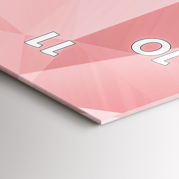 Vertical wall clock Triangles abstract