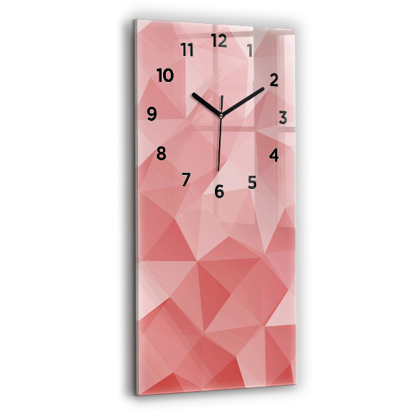 Vertical wall clock Triangles abstract