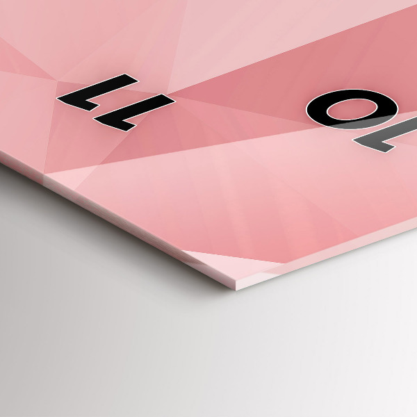 Vertical wall clock Triangles abstract