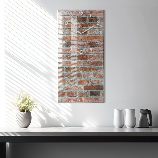 Vertical wall clock Brick wall