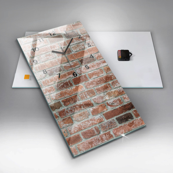Vertical wall clock Brick wall