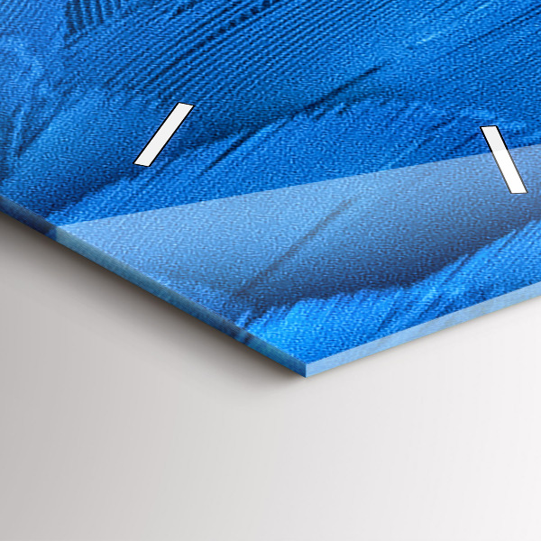 Vertical wall clock Bird feather