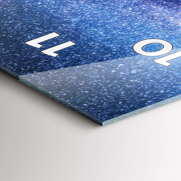 Vertical wall clock Milky Way and Mountains