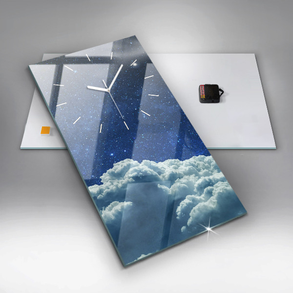 Vertical wall clock Night sky