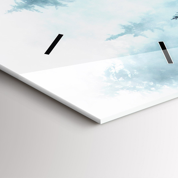 Vertical wall clock Misty forest