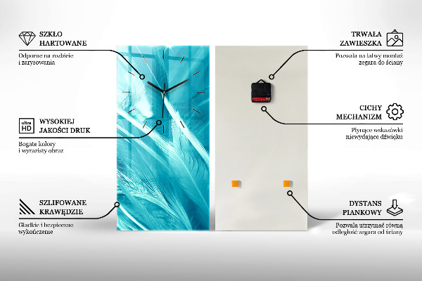 Vertical wall clock Misty forest