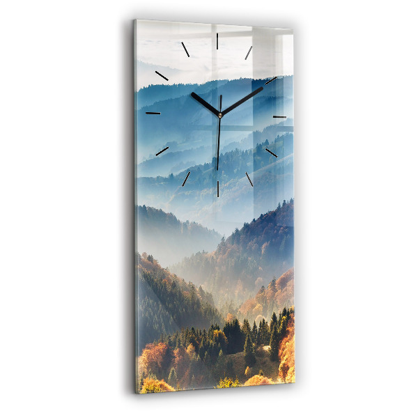 Vertical wall clock Mountain landscape