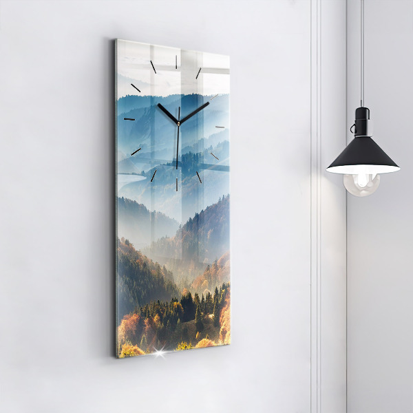 Vertical wall clock Mountain landscape